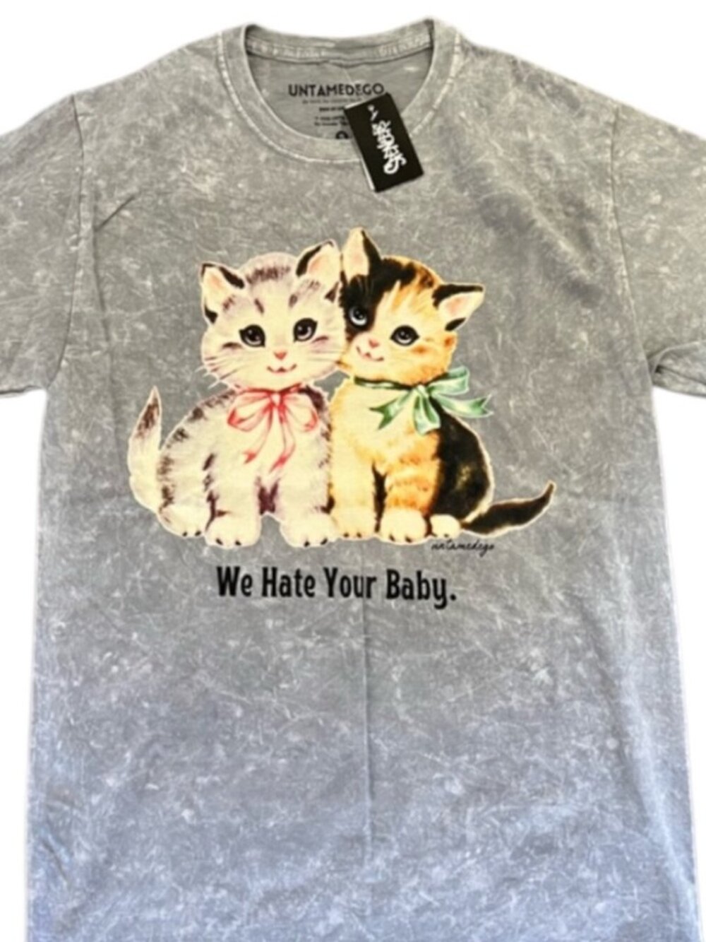 Untamedego Spencer’s Women’s Graphic TShirt- Light Gray- Size Small